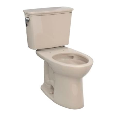 Toto Drake II 1.28 GPF Elongated Bowl Toilet w/RH Flush, 17-1/4 in Wx28-1/2inDx30inH, Cotton MS454124CEFRG#01